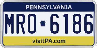 PA license plate MRO6186