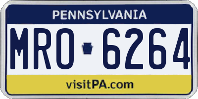 PA license plate MRO6264