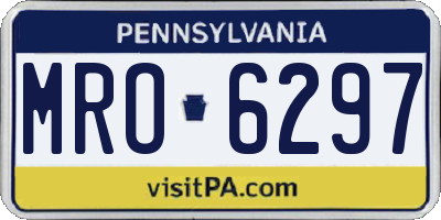 PA license plate MRO6297