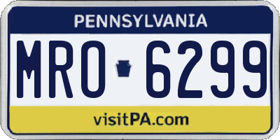 PA license plate MRO6299
