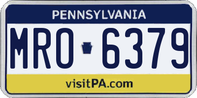 PA license plate MRO6379