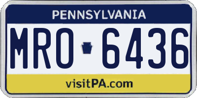 PA license plate MRO6436