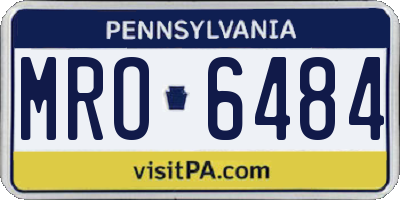 PA license plate MRO6484