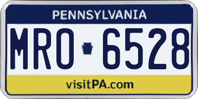 PA license plate MRO6528