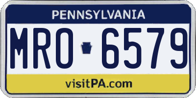 PA license plate MRO6579