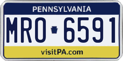 PA license plate MRO6591