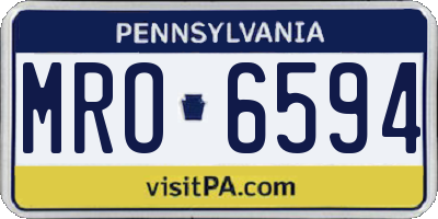 PA license plate MRO6594