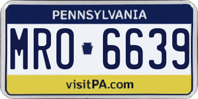 PA license plate MRO6639