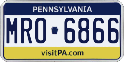 PA license plate MRO6866
