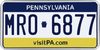 PA license plate MRO6877