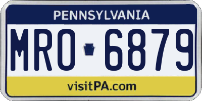 PA license plate MRO6879
