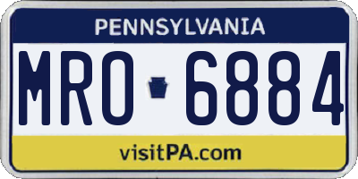 PA license plate MRO6884