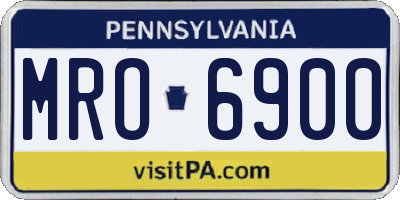 PA license plate MRO6900