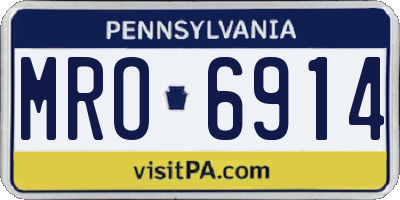 PA license plate MRO6914