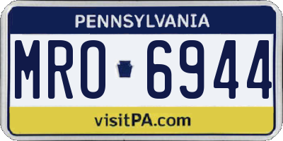 PA license plate MRO6944