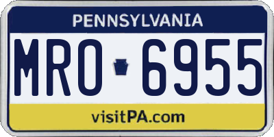 PA license plate MRO6955