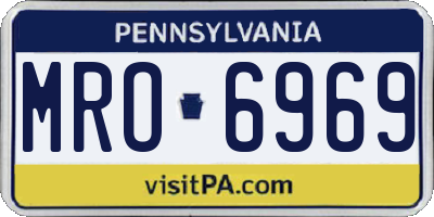 PA license plate MRO6969