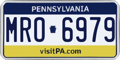 PA license plate MRO6979