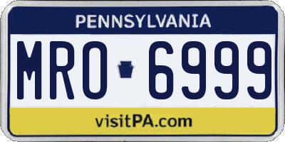 PA license plate MRO6999