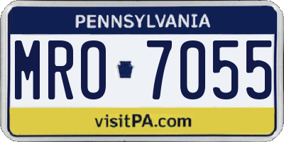 PA license plate MRO7055