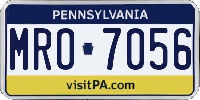 PA license plate MRO7056