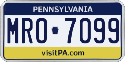 PA license plate MRO7099