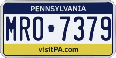 PA license plate MRO7379