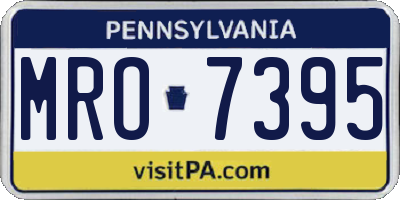 PA license plate MRO7395