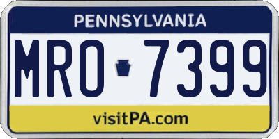 PA license plate MRO7399