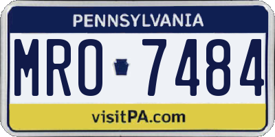 PA license plate MRO7484
