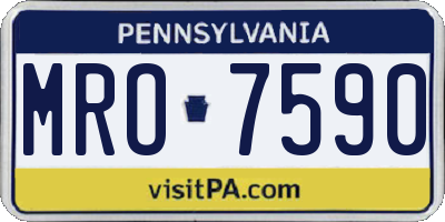 PA license plate MRO7590