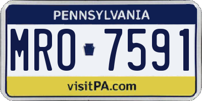 PA license plate MRO7591