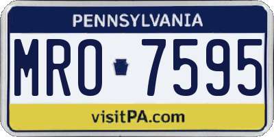 PA license plate MRO7595