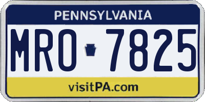 PA license plate MRO7825