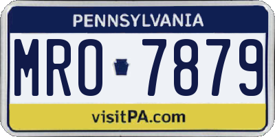 PA license plate MRO7879