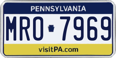 PA license plate MRO7969