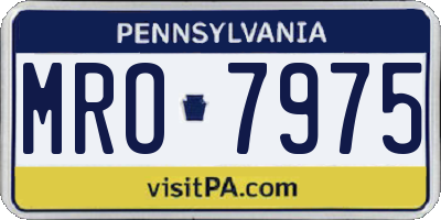 PA license plate MRO7975