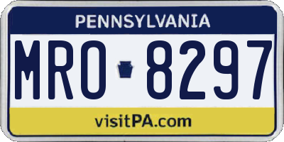 PA license plate MRO8297