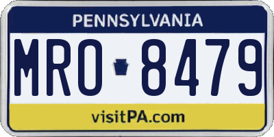 PA license plate MRO8479