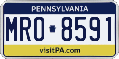 PA license plate MRO8591