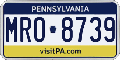 PA license plate MRO8739