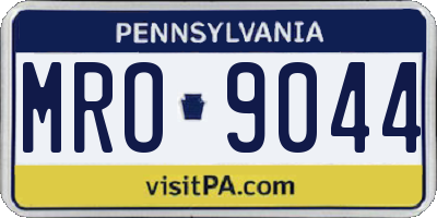 PA license plate MRO9044