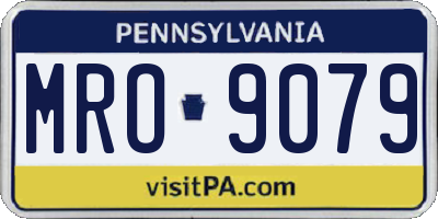 PA license plate MRO9079