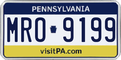 PA license plate MRO9199