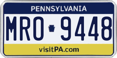 PA license plate MRO9448