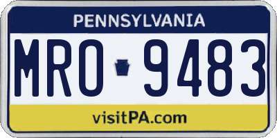 PA license plate MRO9483