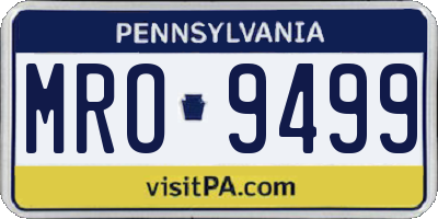 PA license plate MRO9499