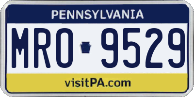 PA license plate MRO9529