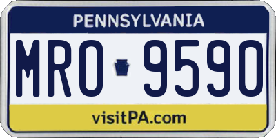 PA license plate MRO9590