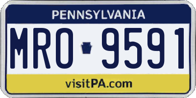 PA license plate MRO9591